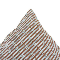 Handwoven Cotton Cushion Cover 45x45 cm | Textured Geometric Weave | Artisan Crafted Decorative Pillow Cover