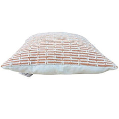 Handwoven Cotton Cushion Cover 45x45 cm | Textured Geometric Weave | Artisan Crafted Decorative Pillow Cover