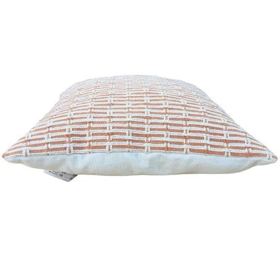 Handwoven Cotton Cushion Cover 45x45 cm | Textured Geometric Weave | Artisan Crafted Decorative Pillow Cover