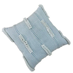 Handwoven Textured Polyester Cushion Cover 45x45 cm | Boho Neutral Decorative Throw Pillow Cover with Braided Details