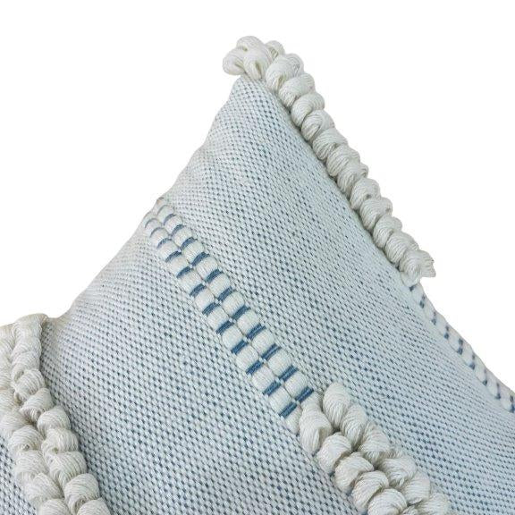 Handwoven Textured Polyester Cushion Cover 45x45 cm | Boho Neutral Decorative Throw Pillow Cover with Braided Details