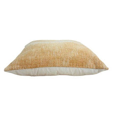 Handmade Cotton Cushion Cover 45x45 cm | Mustard Textured Woven Stripe Pillow Cover | Artisan Decorative Cushion