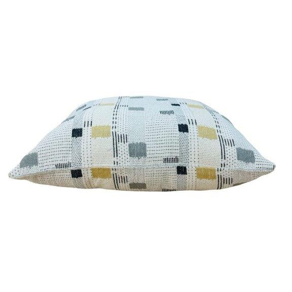 Modern Geometric Knitted Cushion Cover 45x45 cm | Woven Cotton Decorative Pillow Cover with Abstract Square Pattern - Bulk manufacturer & supplier from Panipat, India