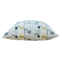 Modern Geometric Knitted Cushion Cover 45x45 cm | Woven Cotton Decorative Pillow Cover with Abstract Square Pattern