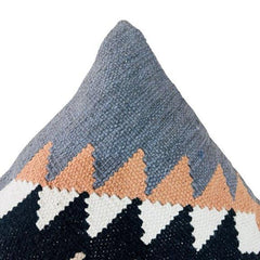 Handmade Geometric Kilim Cotton Cushion Cover 45x45 cm | Woven Tribal Boho Throw Pillow Cover