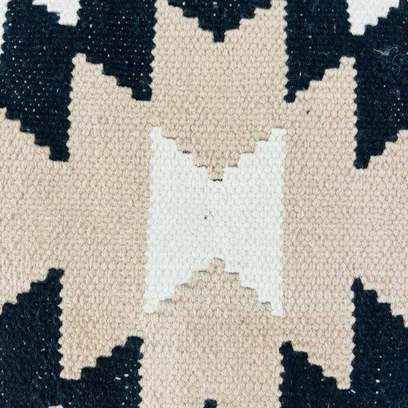 Handmade Geometric Kilim Cotton Cushion Cover 45x45 cm | Woven Tribal Boho Throw Pillow Cover - Bulk manufacturer & supplier from Panipat, India