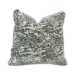 Jacquard Cotton Cushion Cover 45x45 cm – Black & Ivory Abstract Pattern