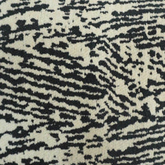 Jacquard Cotton Cushion Cover 45x45 cm – Black & Ivory Abstract Pattern