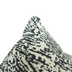 Jacquard Cotton Cushion Cover 45x45 cm – Black & Ivory Abstract Pattern