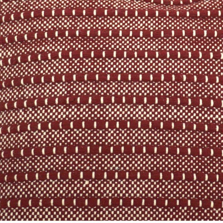 Handmade Textured Cotton Cushion Cover 45x45 cm | Woven Boho Throw Pillow Cover | Rustic Red Decorative Cushion - Bulk manufacturer & supplier from Panipat, India