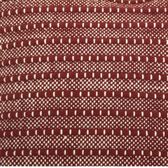 Handmade Textured Cotton Cushion Cover 45x45 cm | Woven Boho Throw Pillow Cover | Rustic Red Decorative Cushion