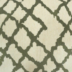 Olive Trellis Jacquard Cotton Cushion Cover – 45x45 cm Geometric Woven Throw Pillow Cover