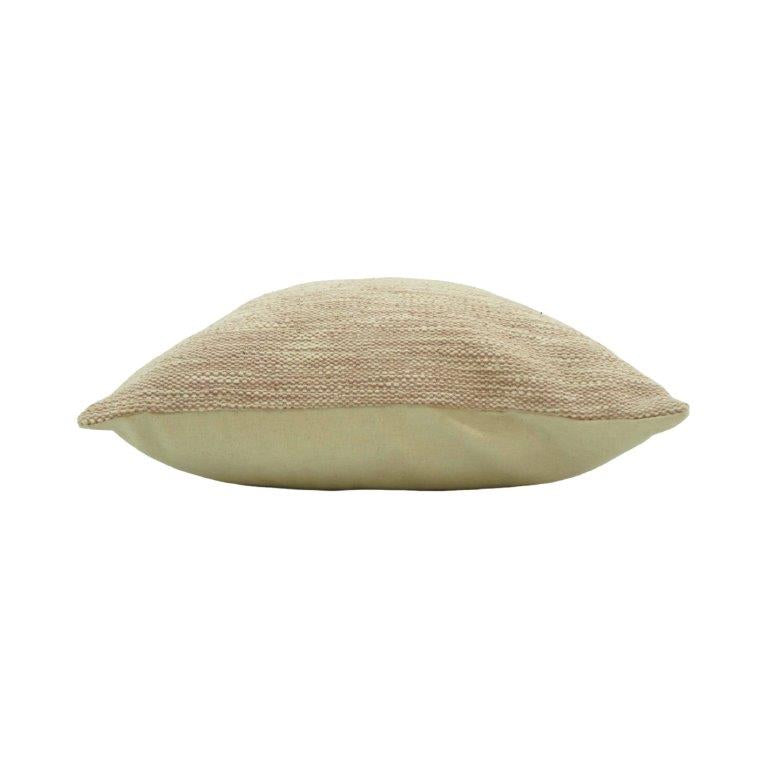 Handmade Cotton Textured Cushion Cover 45x45 cm | Neutral Beige Woven Throw Pillow Cover | Minimalist Home Décor - Bulk manufacturer & supplier from Panipat, India
