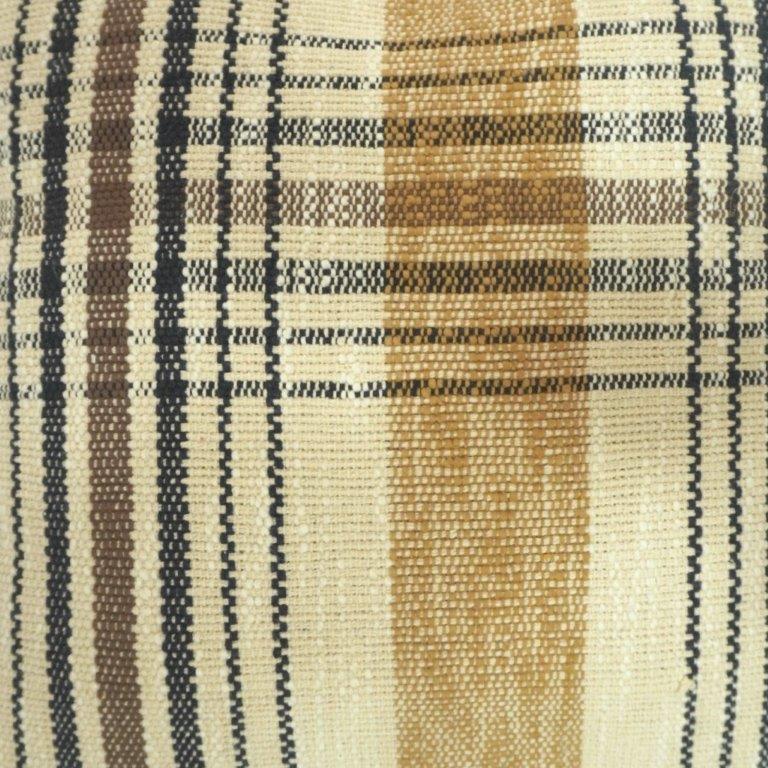 Handwoven Striped Cotton Cushion Cover 45x45 cm | Neutral Boho Decorative Pillow Cover