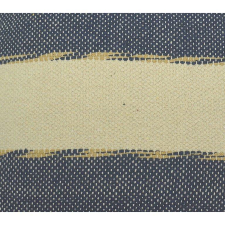 Handmade Striped Cotton Cushion Cover 45x45 cm | Woven Black & Natural Beige Throw Pillow Cover | Modern Boho Home Décor