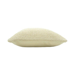 Handmade Cotton Cushion Cover 45x45 cm – Ivory & Yellow Striped Textured Throw Pillow Cover | Woven Decorative Cushion for Sofa & Living Room