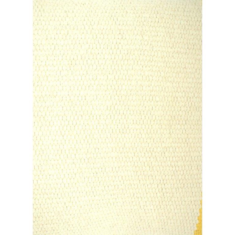 Handmade Cotton Cushion Cover 45x45 cm – Ivory & Yellow Striped Textured Throw Pillow Cover | Woven Decorative Cushion for Sofa & Living Room