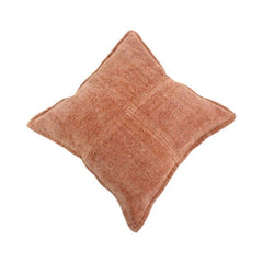 Rust Chenille Cotton Cushion Cover | Soft Textured Throw Pillow Cover | 45x45 cm