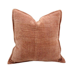 Rust Chenille Cotton Cushion Cover | Soft Textured Throw Pillow Cover | 45x45 cm