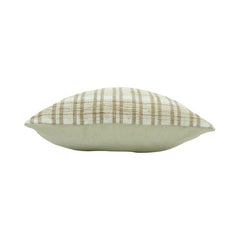 Handmade Beige Plaid Cotton Cushion Cover 45x45 cm | Woven Check Throw Pillow Cover | Modern Farmhouse Décor