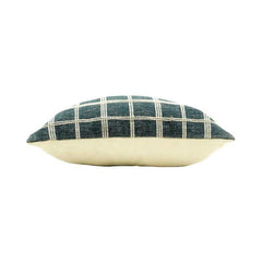 Handmade Black Checkered Cotton Cushion Cover | Woven Grid Pattern Pillow Cover | 45x45 cm