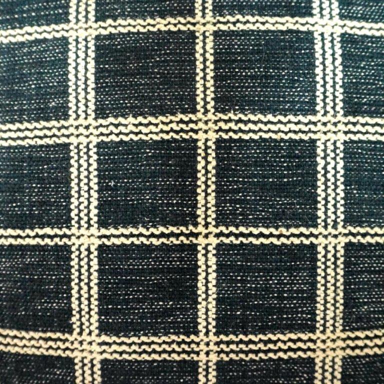 Handmade Black Checkered Cotton Cushion Cover | Woven Grid Pattern Pillow Cover | 45x45 cm - Bulk manufacturer & supplier from Panipat, India