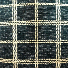 Handmade Black Checkered Cotton Cushion Cover | Woven Grid Pattern Pillow Cover | 45x45 cm