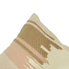 Contemporary Handmade Cotton Cushion Cover – Soft Neutral Tones | 45x45 cm