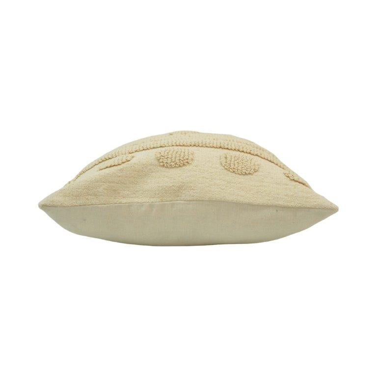 TuftedLoop Textured Cotton Cushion Cover | Boho Tufted Geometric Cushion | 45 x 45 cm | Cream - Bulk manufacturer & supplier from Panipat, India