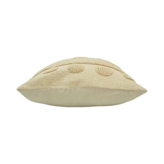 TuftedLoop Textured Cotton Cushion Cover | Boho Tufted Geometric Cushion | 45 x 45 cm | Cream