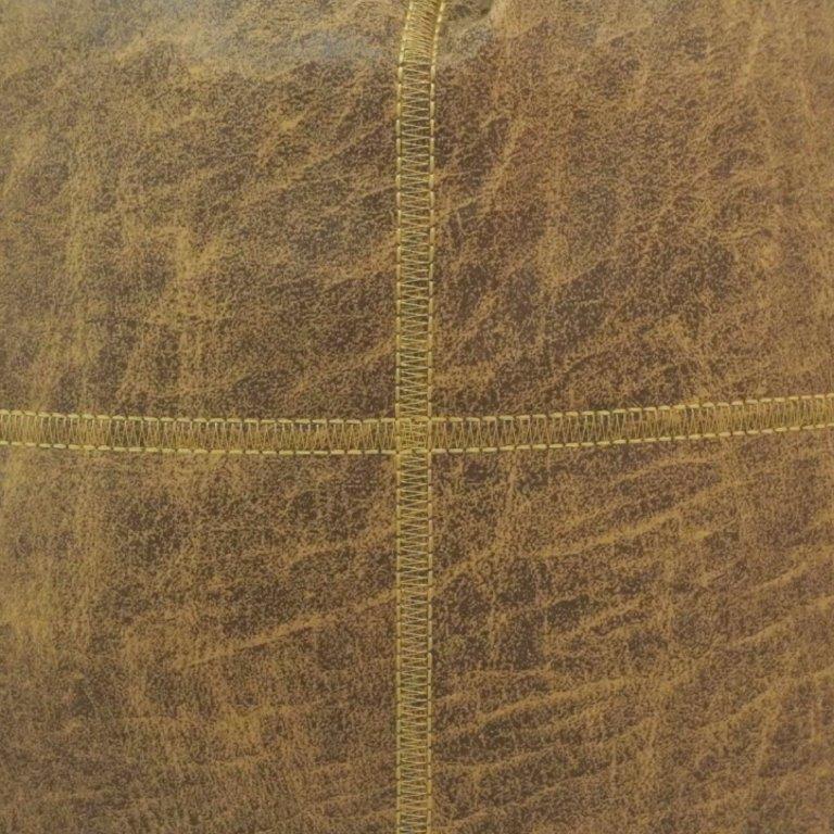 Vintage Distressed Leather Patchwork Cushion Cover – Rustic Handmade Pillow Cover 45x45 cm - Bulk manufacturer & supplier from Panipat, India