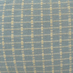 Handmade Woven Cotton Cushion Cover 35x50 cm | Blue Check Textured Lumbar Pillow Cover | Artisan Decorative Cushion