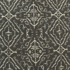 Jacquard Woven Cotton Cushion Cover – Geometric Tribal Pattern | 45x45 cm | Charcoal Grey