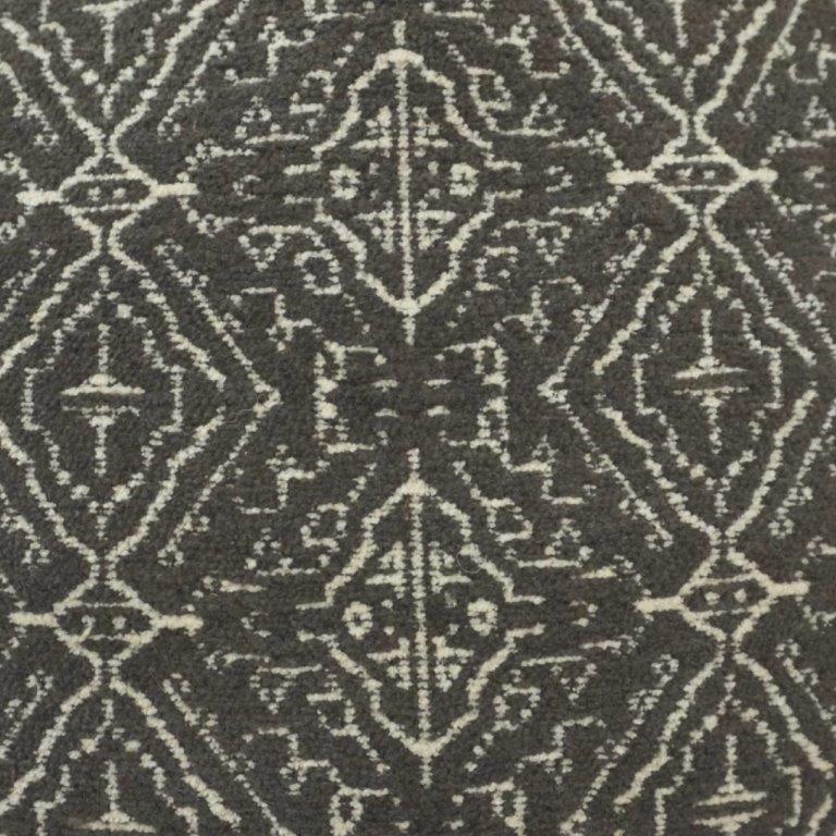 Jacquard Woven Cotton Cushion Cover – Geometric Tribal Pattern | 45x45 cm | Charcoal Grey