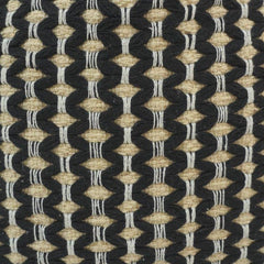 Handmade Black & Natural Geometric Cotton Cushion Cover | Woven Textured Pillow Cover 45x45 cm