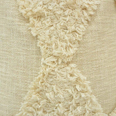 Ivory Tufted Cotton Cushion Cover | Textured Boho Throw Pillow Cover | 45 x 45 cm