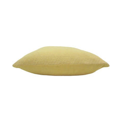 Thread Embroidered Cotton Cushion Cover – Soft Yellow Chevron Texture | 45x45 cm Decorative Pillow Cover