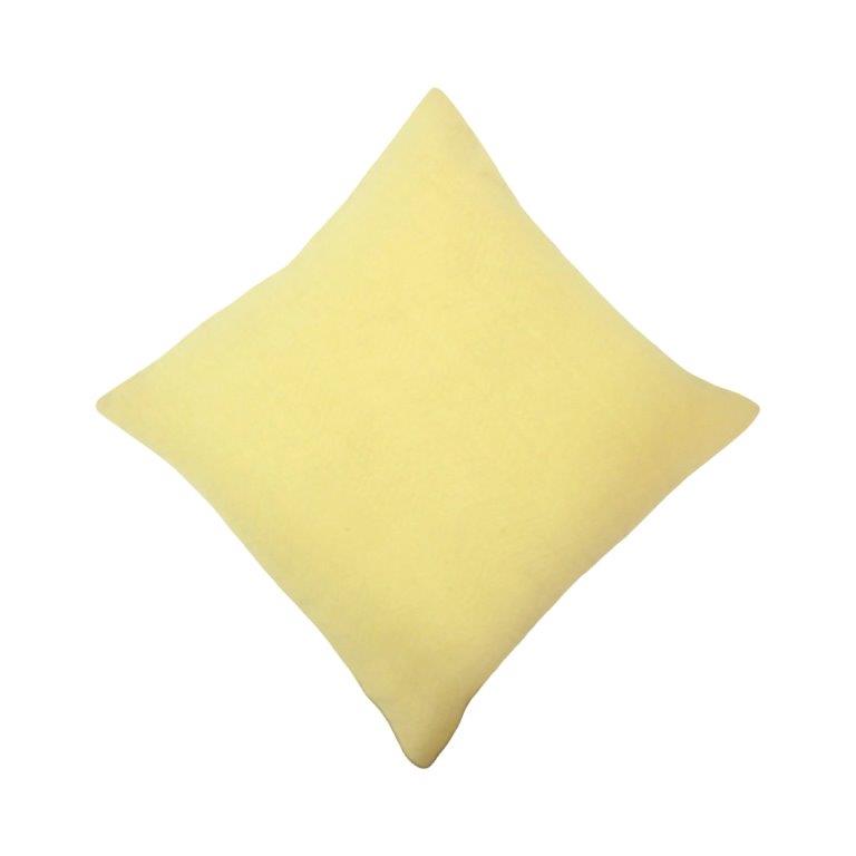 Thread Embroidered Cotton Cushion Cover – Soft Yellow Chevron Texture | 45x45 cm Decorative Pillow Cover - Bulk manufacturer & supplier from Panipat, India