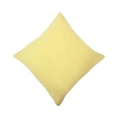 Thread Embroidered Cotton Cushion Cover – Soft Yellow Chevron Texture | 45x45 cm Decorative Pillow Cover