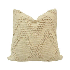 Handwoven Tufted Cotton Cushion Cover | Geometric Textured Throw Pillow Cover | Boho Neutral Cushion | 45x45 cm
