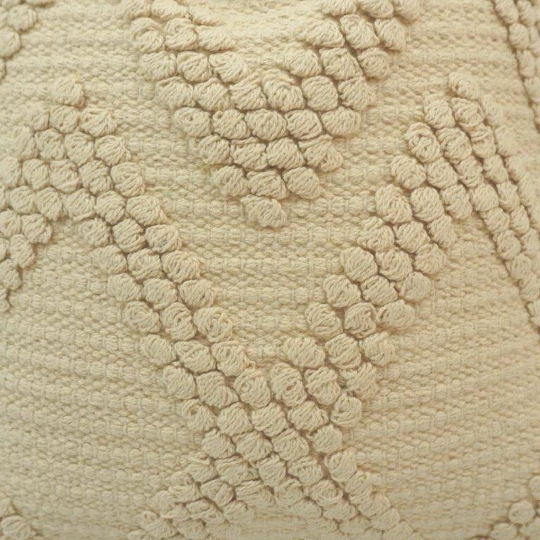 Handwoven Tufted Cotton Cushion Cover | Geometric Textured Throw Pillow Cover | Boho Neutral Cushion | 45x45 cm - Bulk manufacturer & supplier from Panipat, India