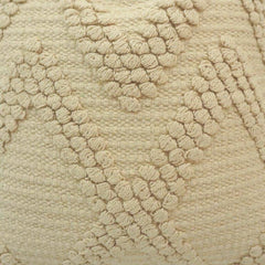 Handwoven Tufted Cotton Cushion Cover | Geometric Textured Throw Pillow Cover | Boho Neutral Cushion | 45x45 cm