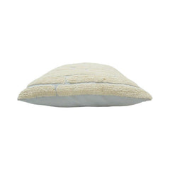 Ivory Tufted Cotton Cushion Cover with Textured Brick Pattern – 45x45 cm