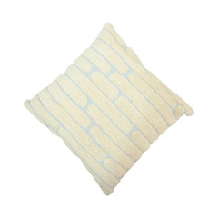 Ivory Tufted Cotton Cushion Cover with Textured Brick Pattern – 45x45 cm