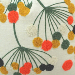 Handcrafted Style Embroidered Cotton Cushion Cover with Pom Pom Floral Design – 45x45 cm
