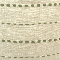 Olive Dash Embroidered Cotton Cushion Cover – 45x45 cm | Textured Modern Decorative Pillow Cover