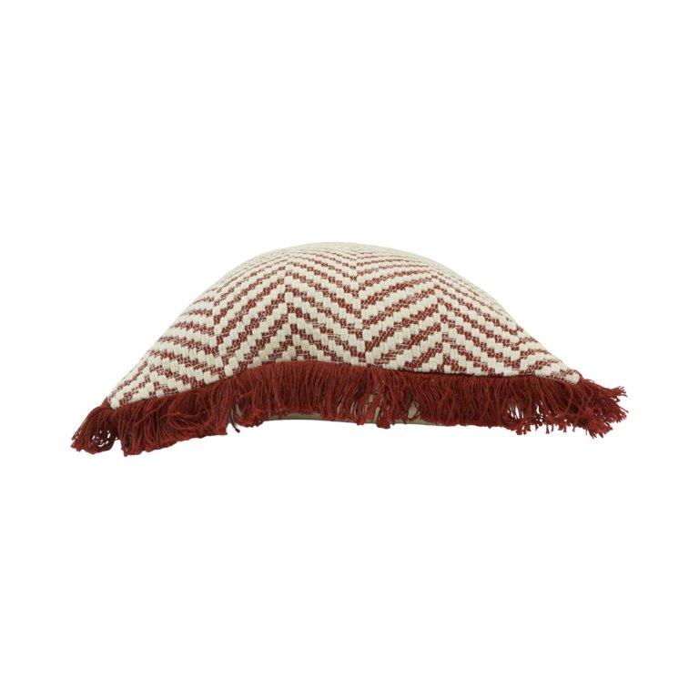 Handmade Chevron Woven Cotton Cushion Cover with Tassels – 45x45 cm | Boho Decorative Pillow Cover - Bulk manufacturer & supplier from Panipat, India