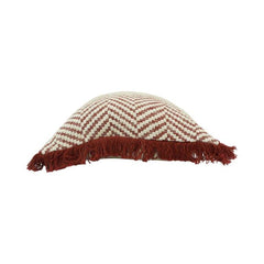 Handmade Chevron Woven Cotton Cushion Cover with Tassels – 45x45 cm | Boho Decorative Pillow Cover