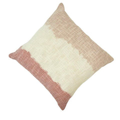 Tuyduy Handwoven Cotton Cushion Cover 45x45 cm | Textured Abstract Stripe Design | Soft Decorative Throw Pillow Cover for Sofa & Living Room