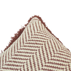 Handmade Chevron Woven Cotton Cushion Cover with Tassels – 45x45 cm | Boho Decorative Pillow Cover
